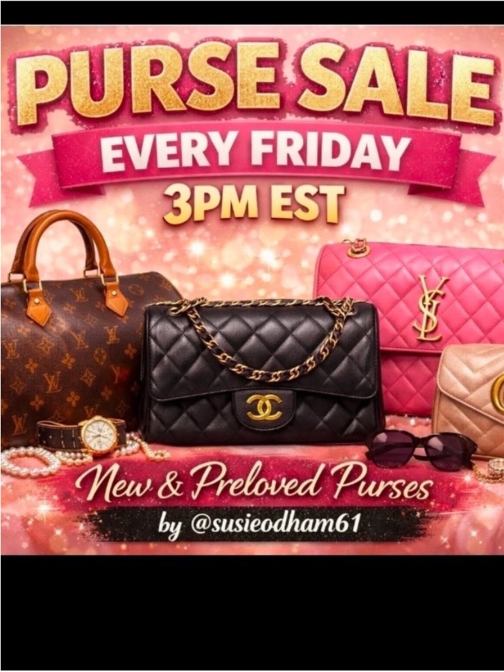 Join me Friday at 3:00 EST For Bags, bags, and more bags.
